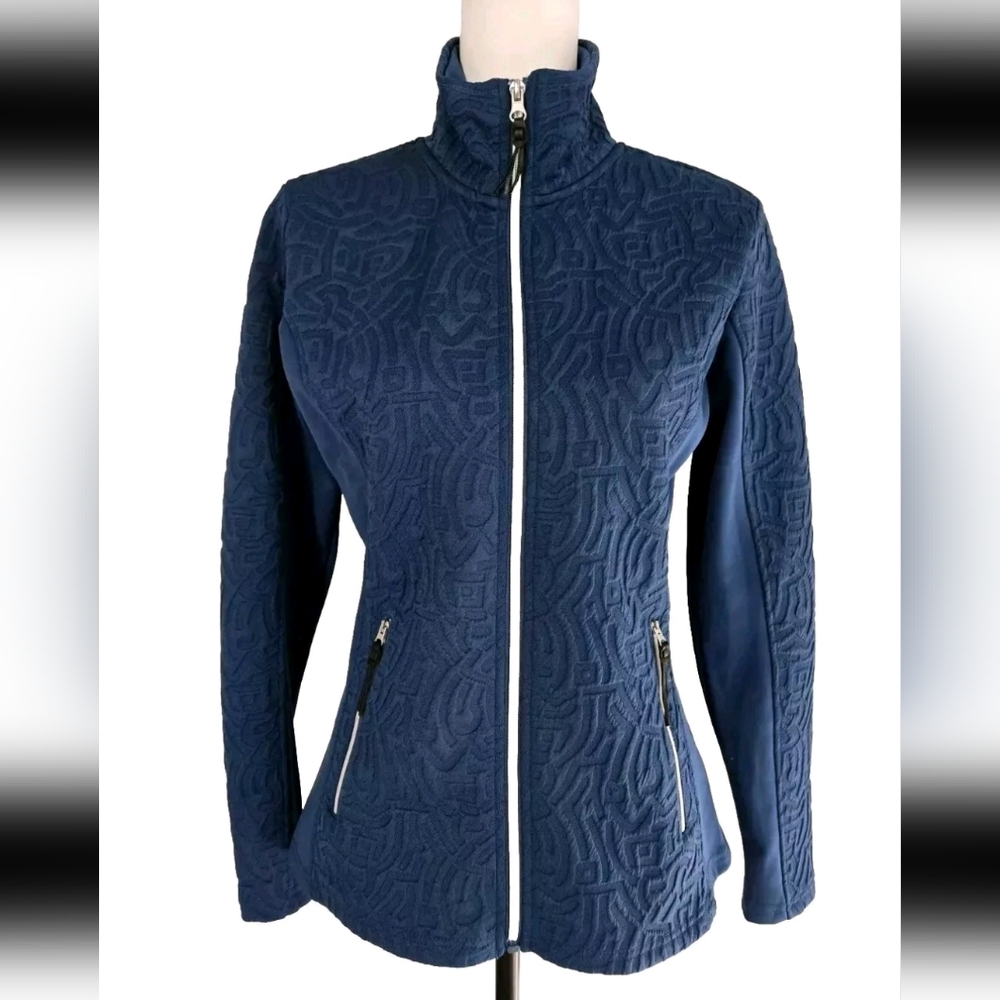 Icepeak Scuba Midlayer Fleece Hiking Outdoor Full Zip High Neck Jacket Blue Sz L